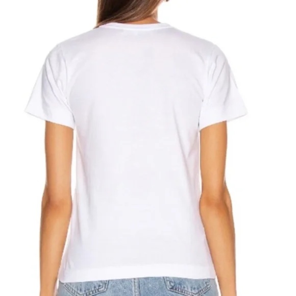 Comme des Garcons Play White Tee with Peeping Red Heart - Picture 4 of 14